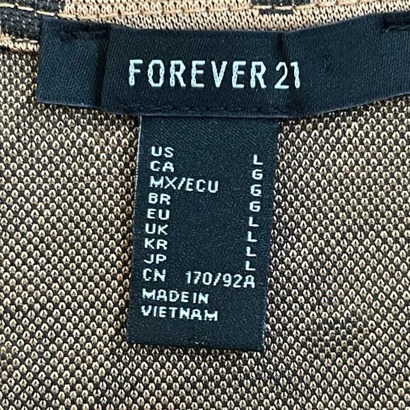 Forever 21 Women's Brown and Tan Dress Size Large - Picture 4 of 5